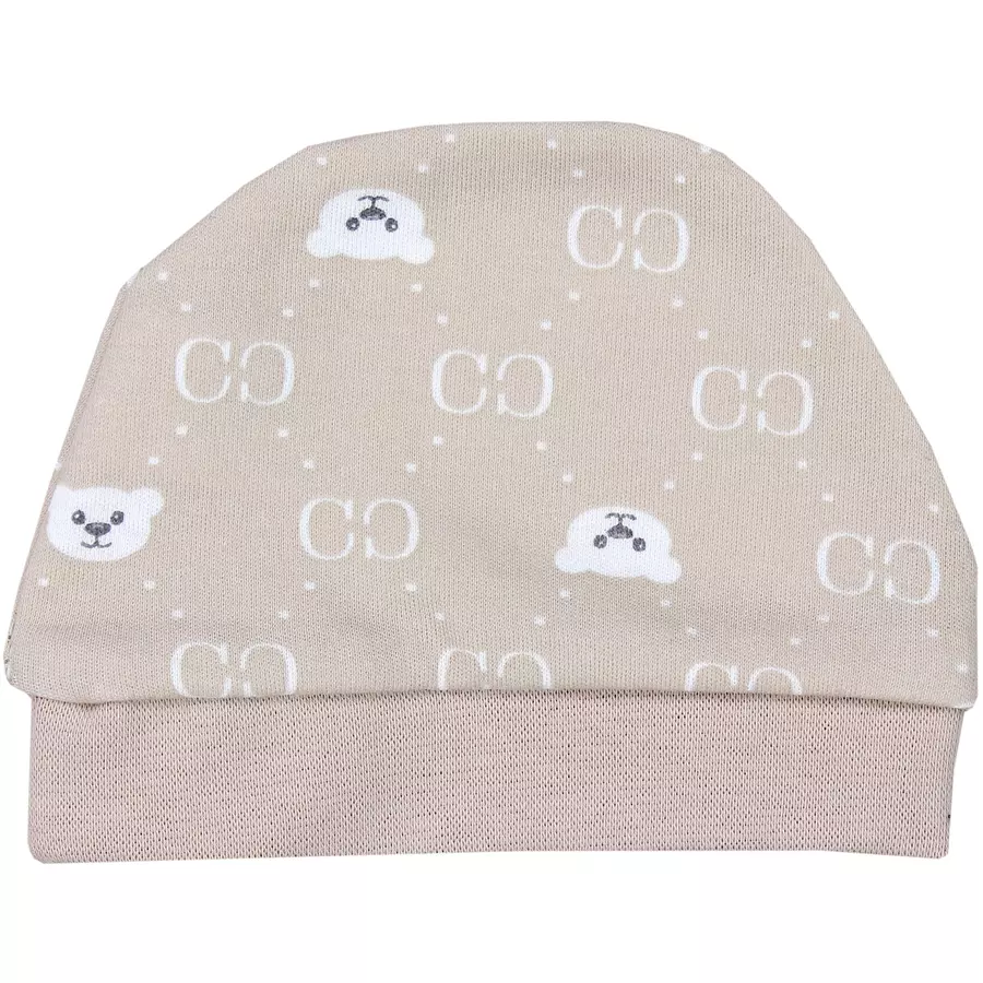 TupTam Baby Bekleidungsset Langarmbody Hose Mütze3 teilig beige Modell 1