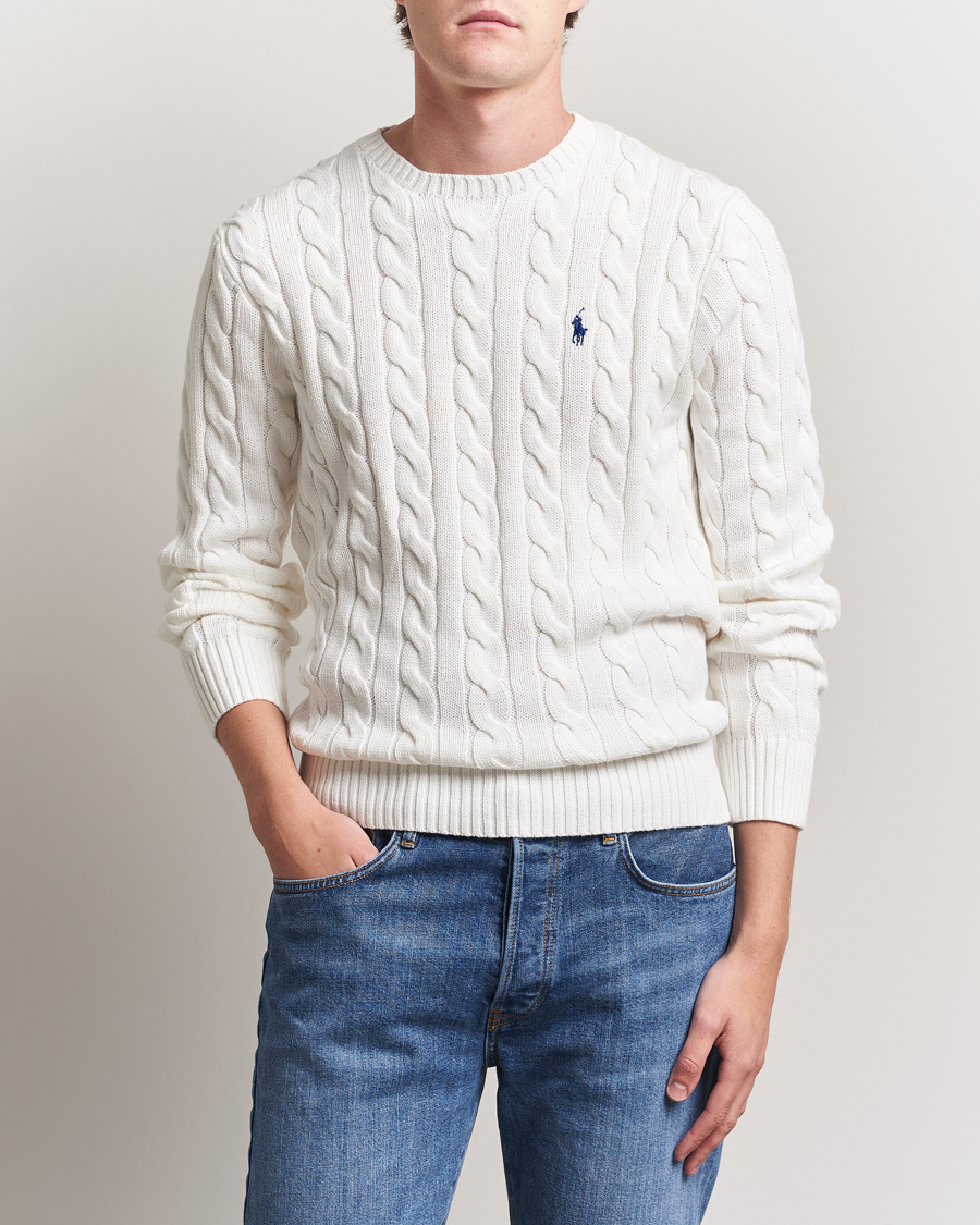 Polo Ralph Lauren Cotton Cable Pullover White