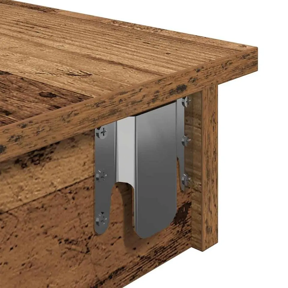 vidaXL - Wandgemonteerde bartafel - Oud hout - Bewerkt hout - 102x45 cm