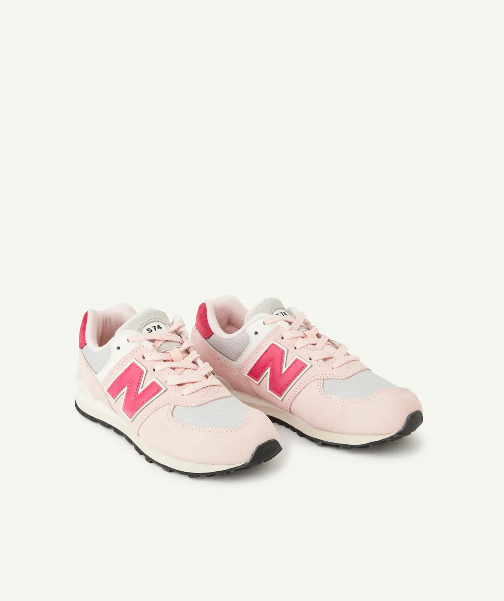 NEW BALANCEBASKETS À LACETS 574 FILLE ROSE