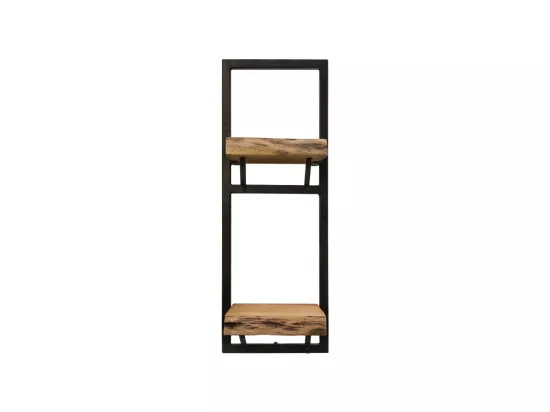 Levels - Étagère murale - bois de manguier et fer - 25 x 22 x 70 cm