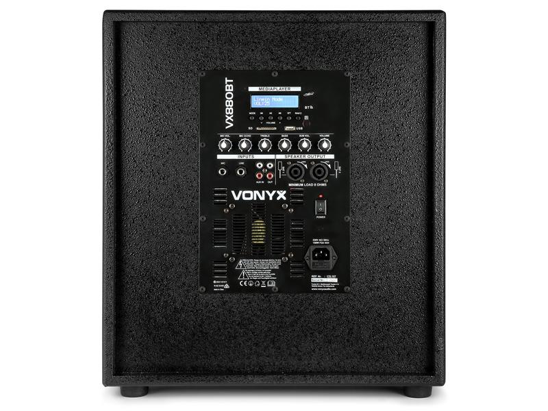 Vonyx PA-System VX880BT Mobiles Soundsystem mit Bluetooth und verkabeltem Mikrofon