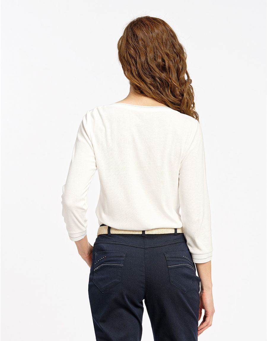T-shirt blanc coton modal