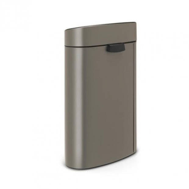 Brabantia Touch Bin afvalemmer 10 + 23 liter met 2 kunststof binnenemmers - Platinum