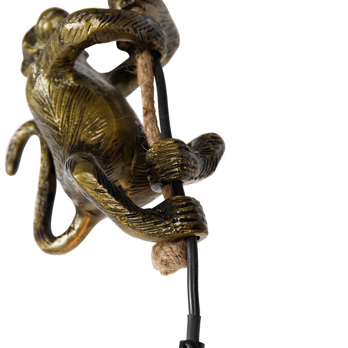 Klassieke hanglamp goud met touw - Animal Monkey