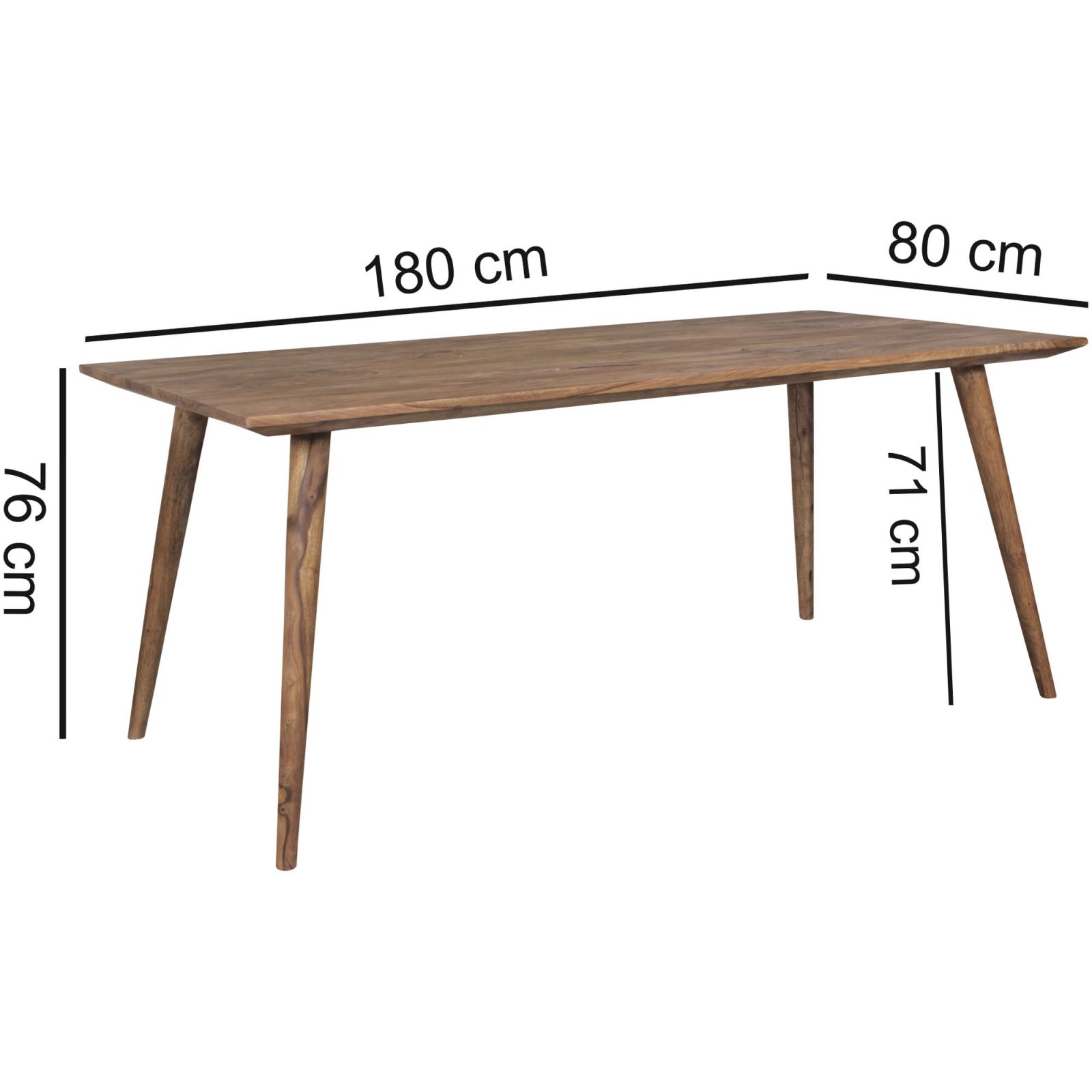 Esstisch - Sheesham massiv - 180x80 cm