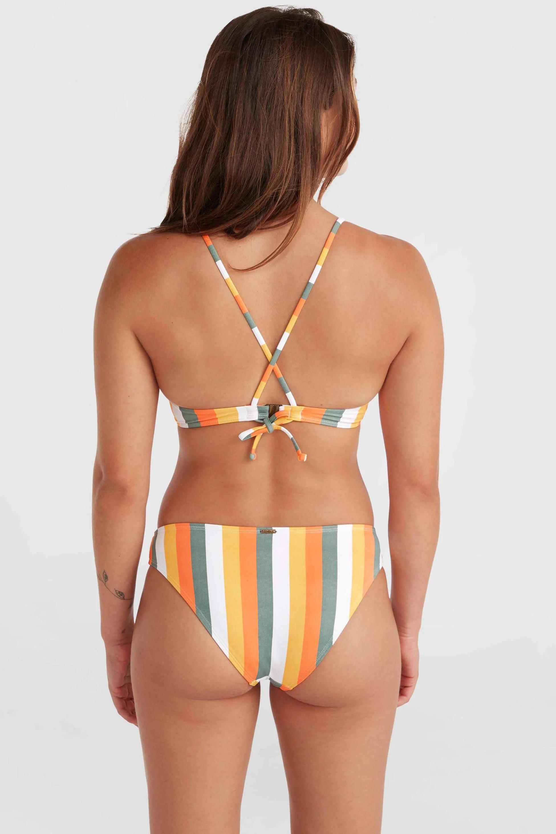 O'Neill bikinibroekje Cruz oranje/wit/groen
