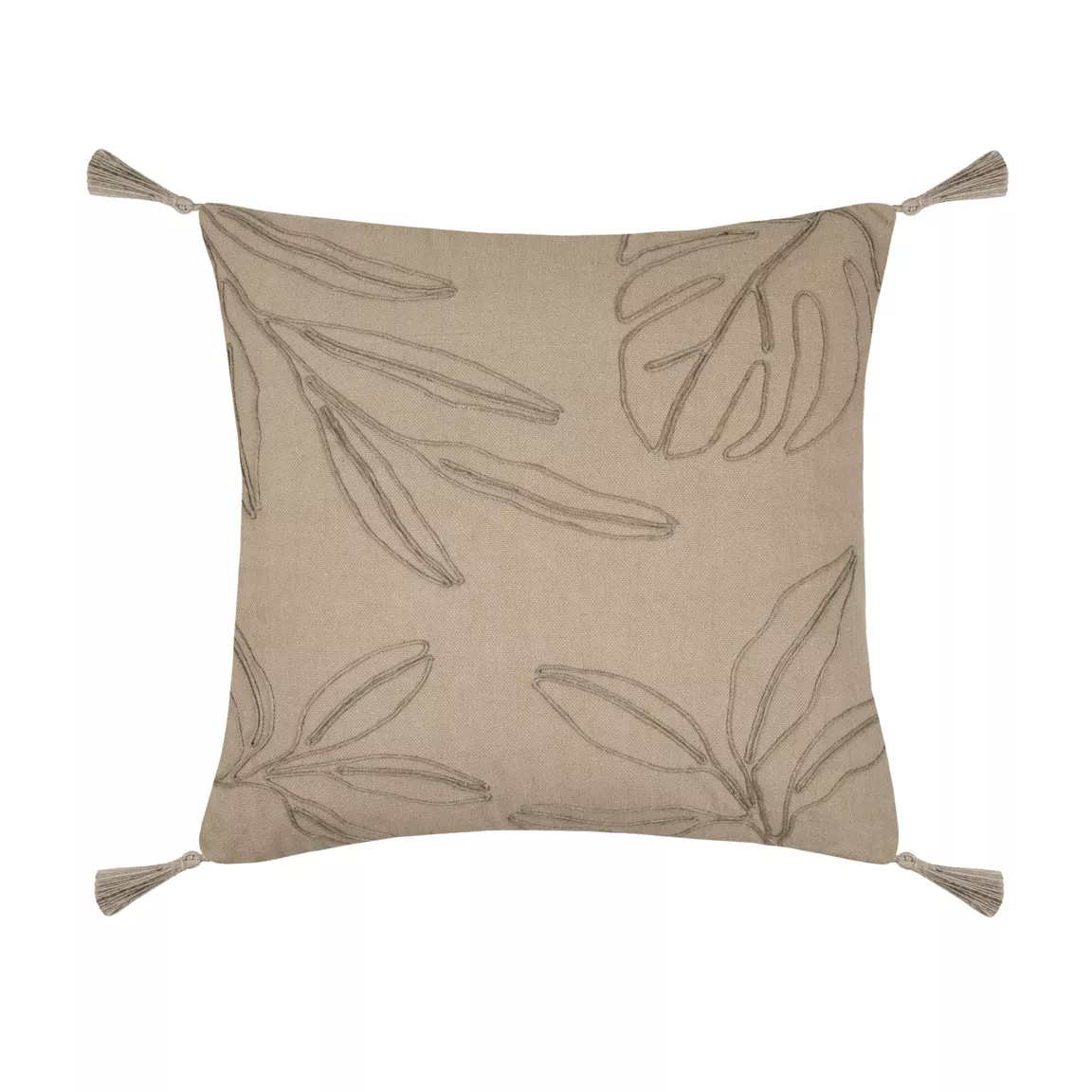 Coussin carré coton (45 x 45 cm) Manisa Beige