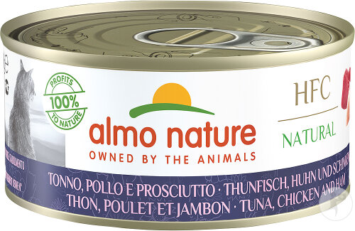 Almo Nature HFC Natural Thon Poulet Et Jambon Pour Chats 150g