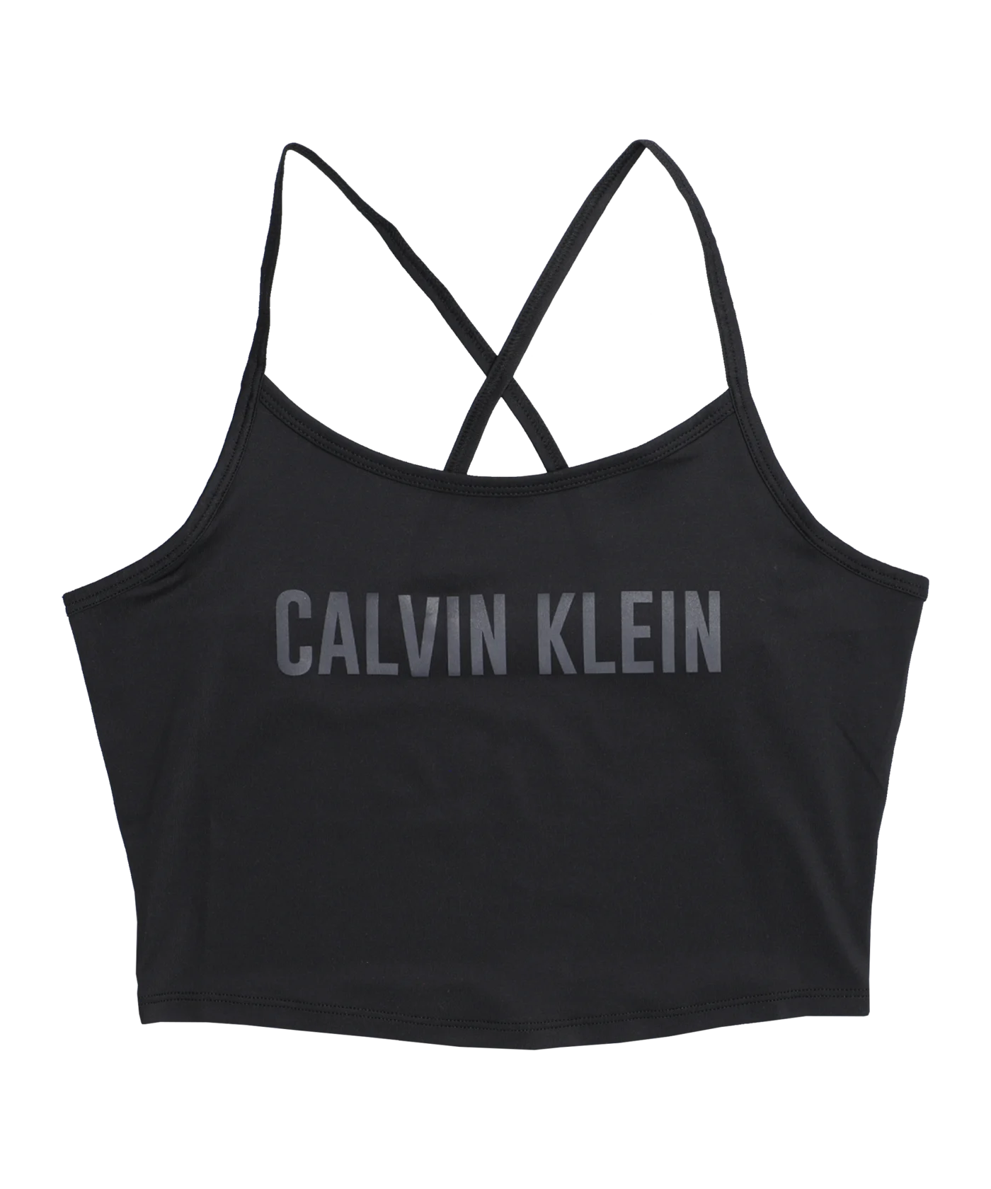 Calvin Klein Cropped Tanktop Damen Schwarz F007