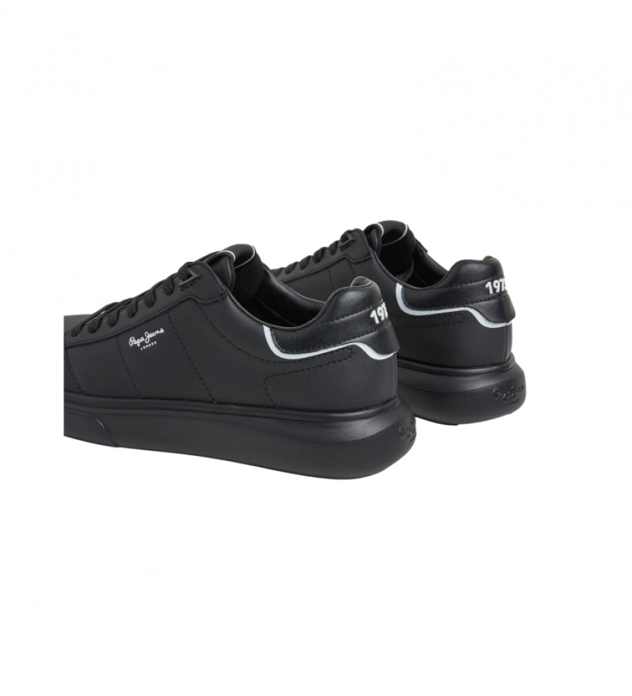 Tênis Pepe Jeans Eaton Basic de couro, preto