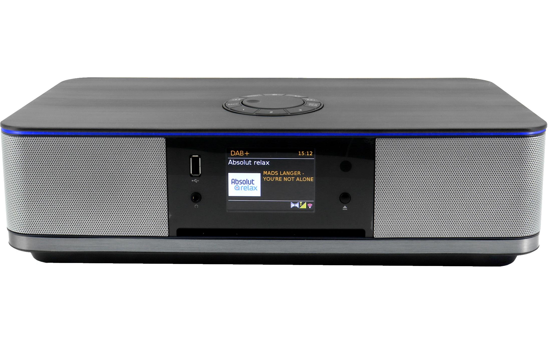 DAB+ Radio ICD2023SW Silber<br>Stereo-Musikcenter mit WLAN-Internet/DAB+/UKW-Radio, CD/MP3, USB, Bluetooth, LED-Ambientebeleuchtung, APP-Steuerung