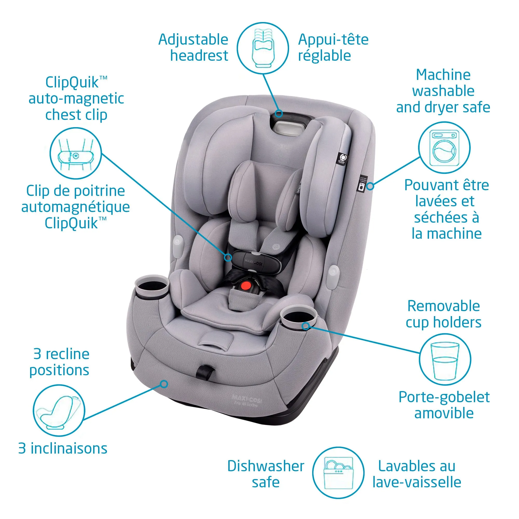 Maxi-cosi Siège d'Auto Pria All-in-one 4-100lb - Authentic Gris