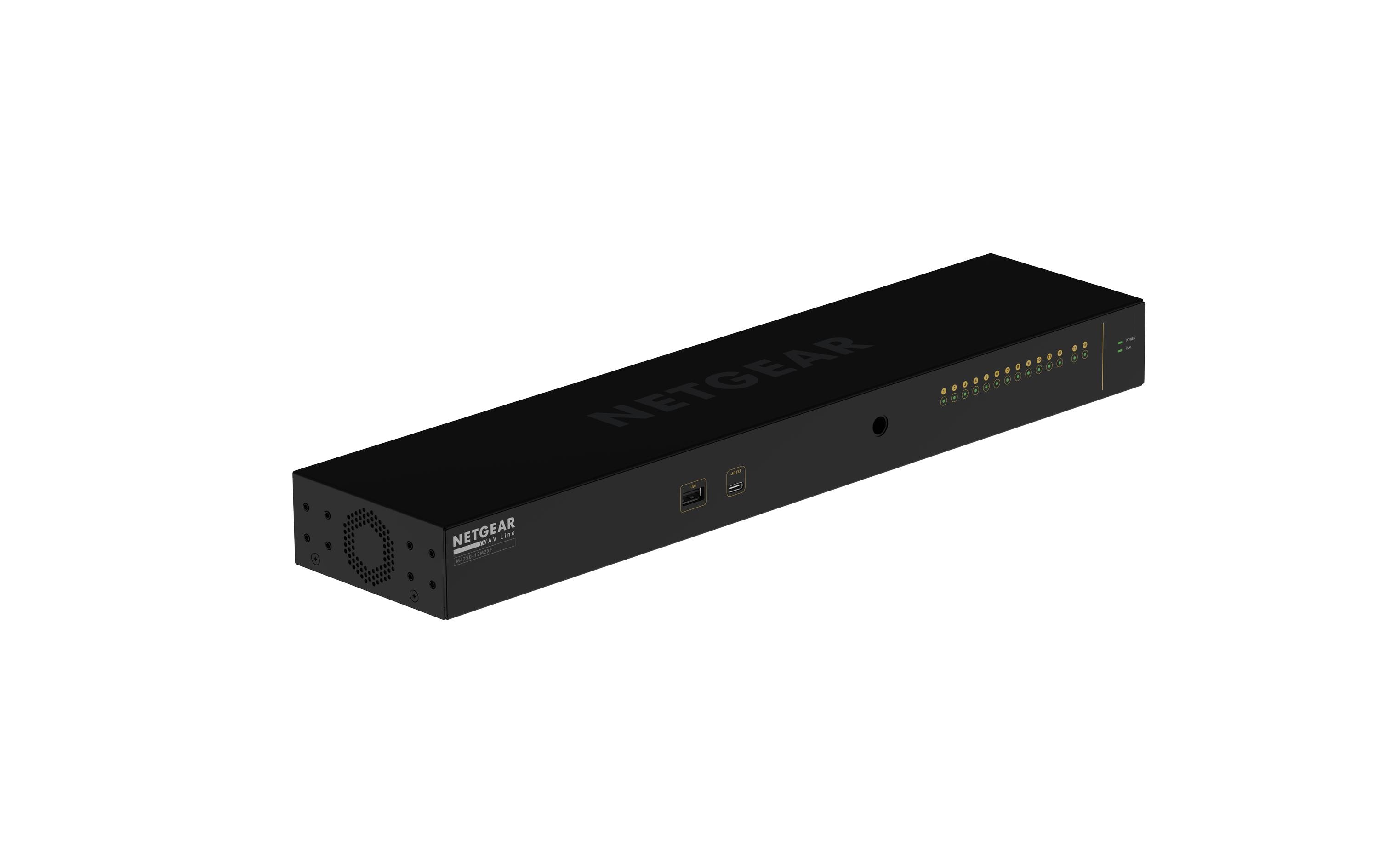 Switch AV Line M4250-12M2XF 14 Port<br>NETGEAR AV Line M4250-12M2XF 12x2.5G and 2xSFP+ Managed Switch (MSM4214X)