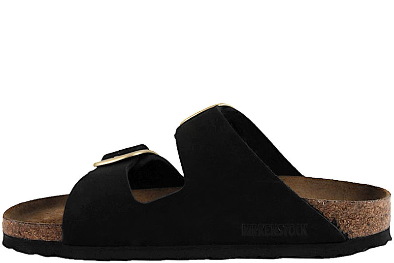 BIRKENSTOCK ARIZONA BIG BUCKLE SLENTERS I SORT NUBUCK