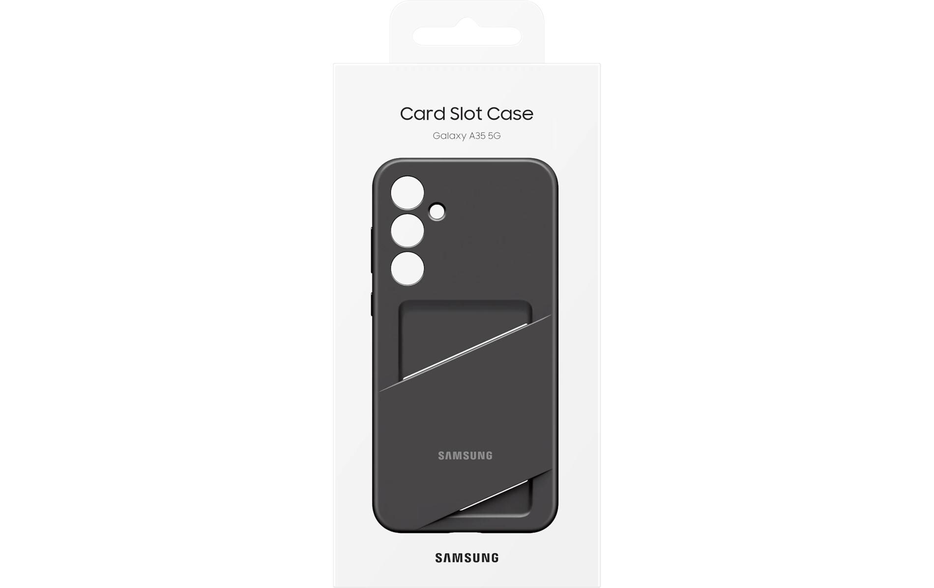 Back Cover Card Slot Galaxy A35 5G SchwarzSchlanke Schutzhülle mit Kartenfach für das Samsung Galaxy A35 5G