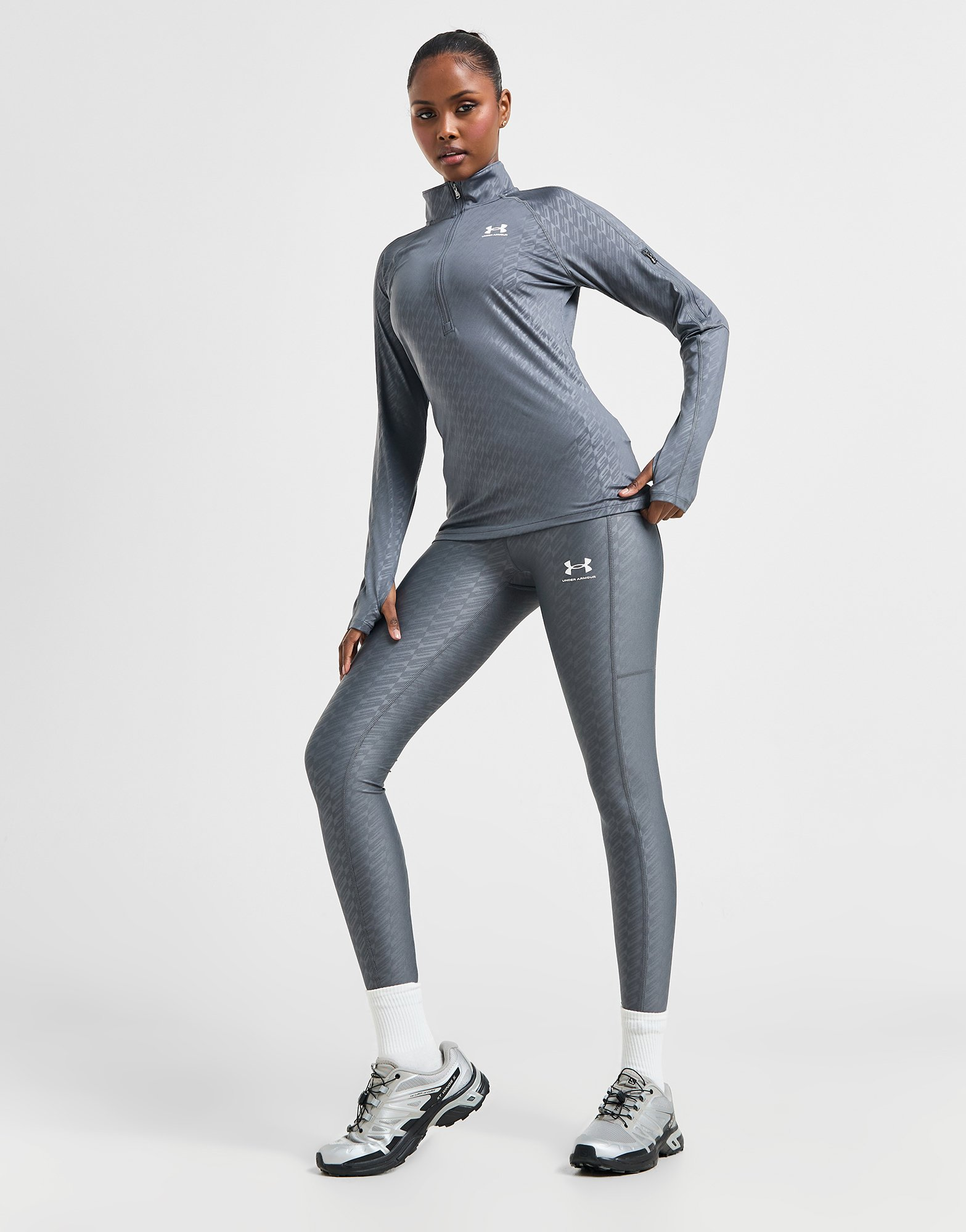 Under Armour Haut Zippé Imprimé Emboss Femme