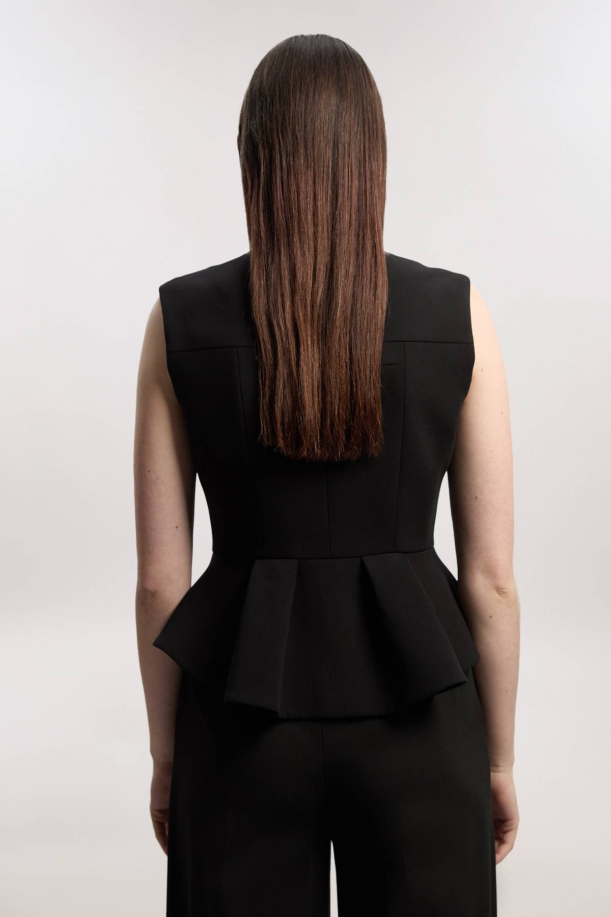 KarenMillen Haut Ajusté À Basque En Tissu Stretch Compact
