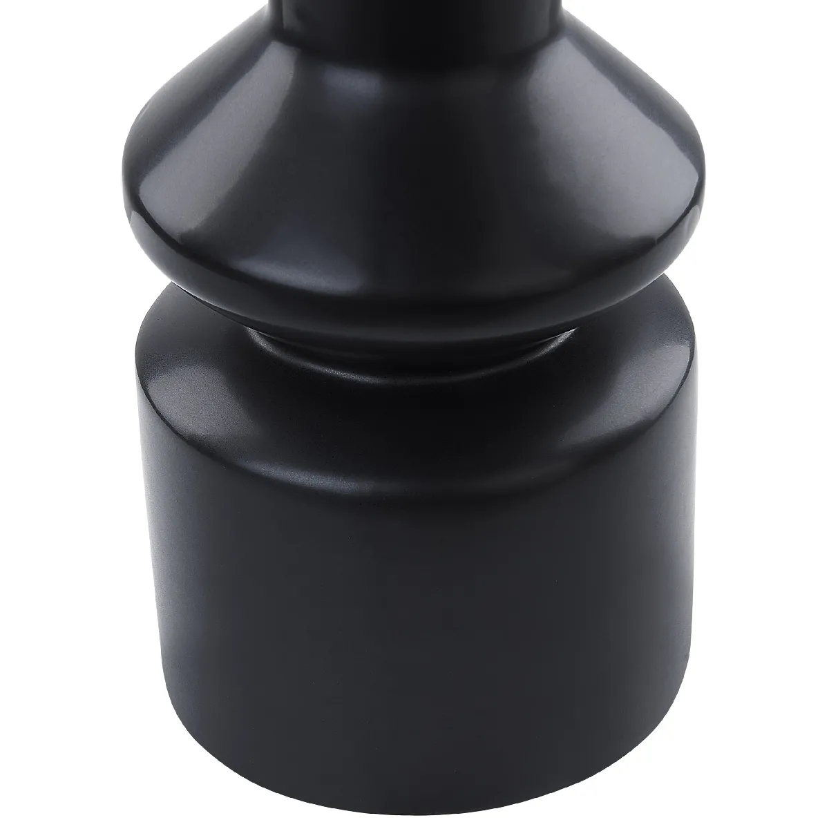 Beliani Peania - Vase à fleurs en céramique 30 cm - Noir