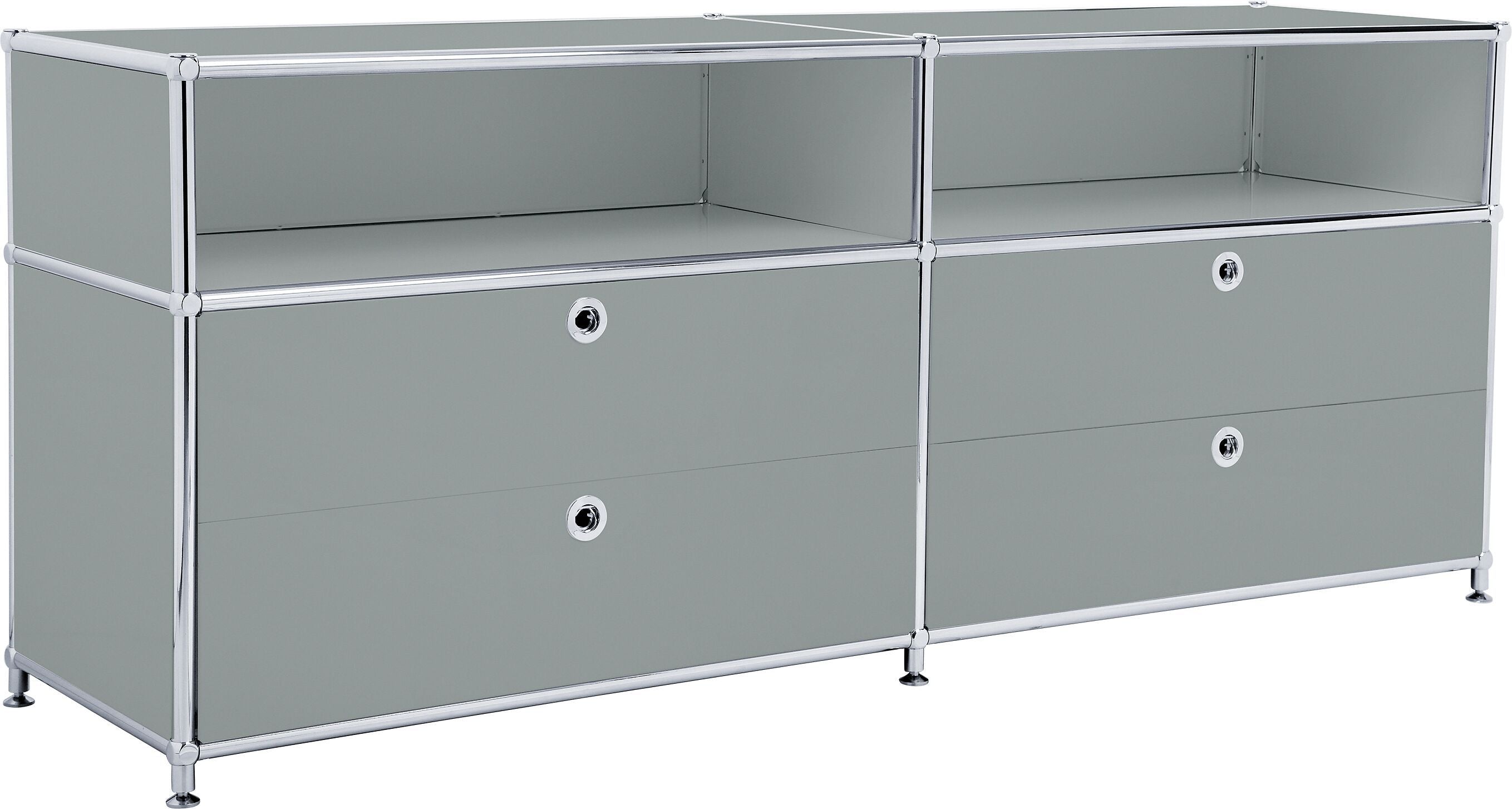 FLEXCUBE Lowboard - Grau / B: 152.0 cm x T: 40.0 cm x H: 62.5 cm