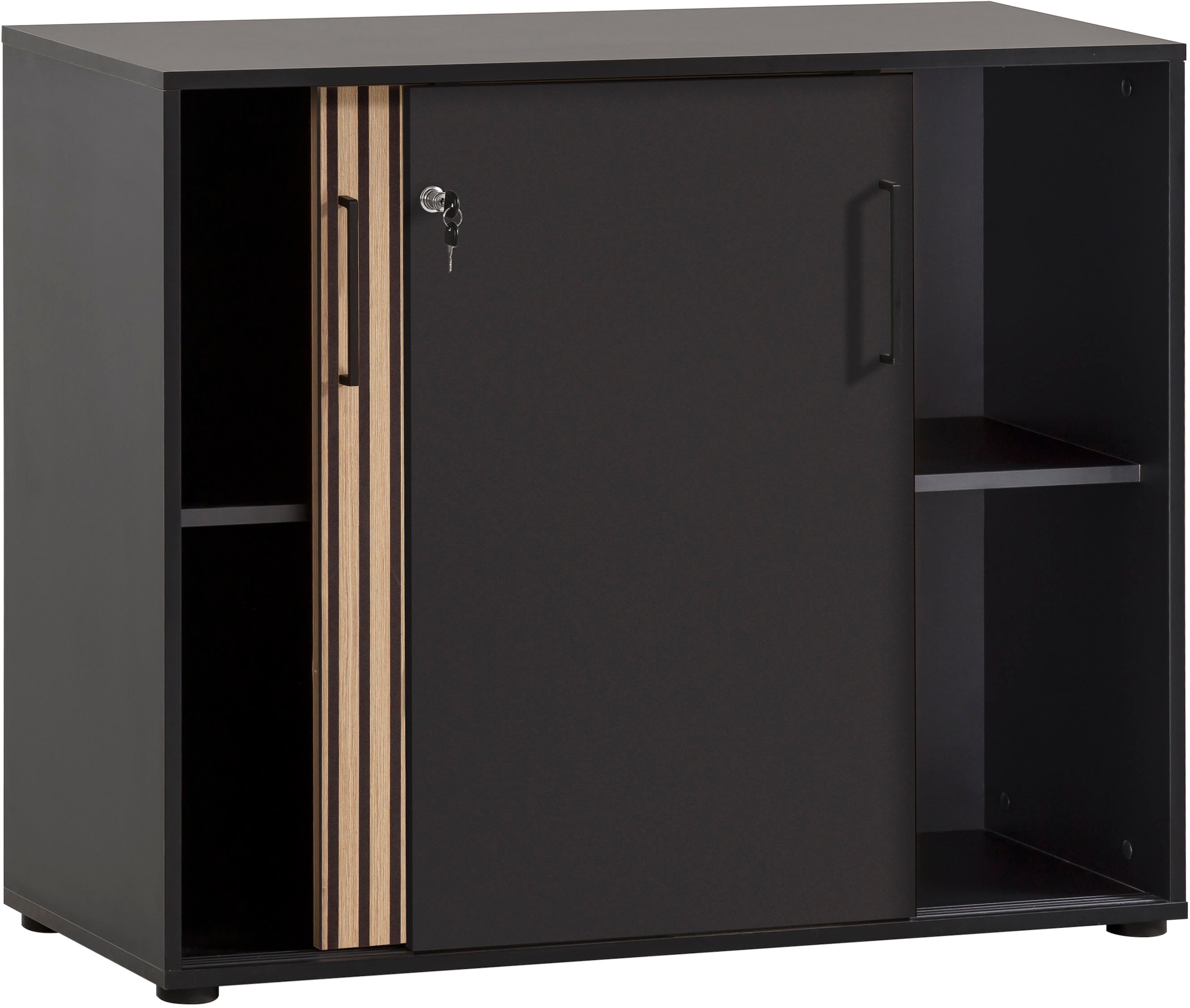 Schildmeyer Schiebetürenschrank »Hank, MADE IN GERMANY, Breite 100 cm« Tür mit Akustikprint, abschliessbar, Metallbeschläge