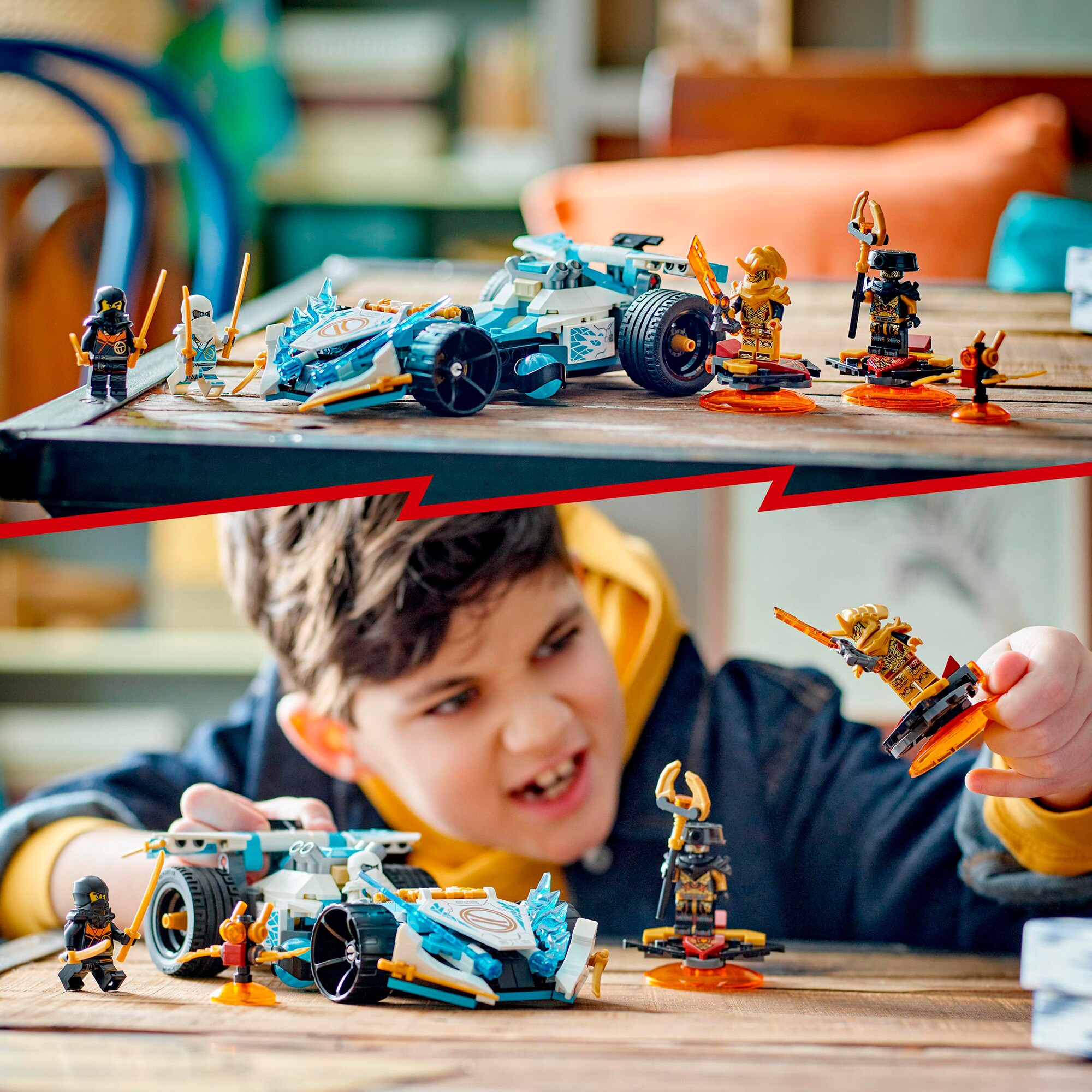 LEGO Konstruktionsspielzeug Ninjago Zanes Drachenpower-Spinjitzu-Rennwagen