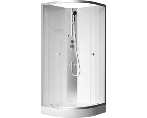 Complete douche Aurlane White Ocean 90 x 90 x 210 cm mat zilver