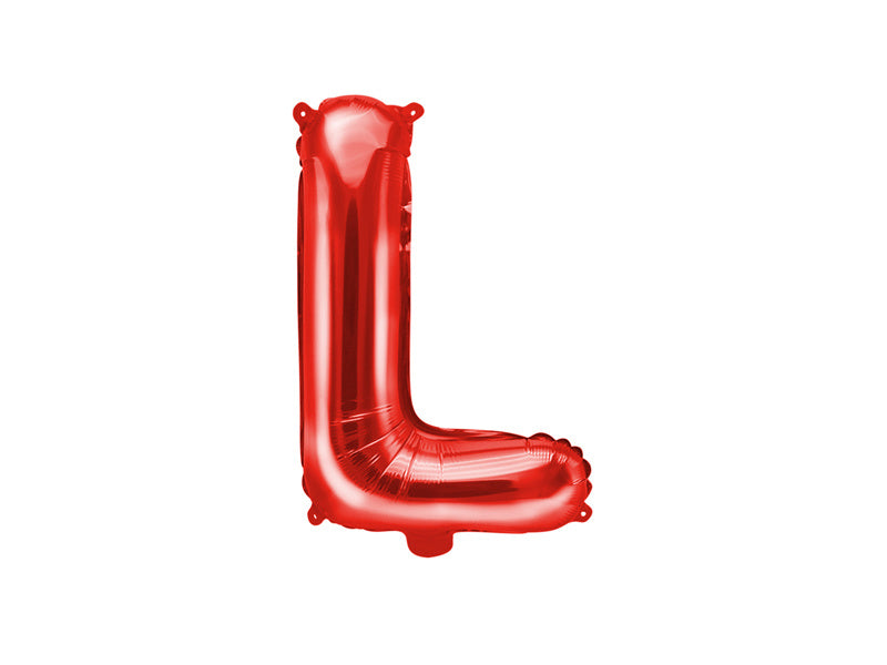 Folie Ballon Letter L Rood Leeg 35cm