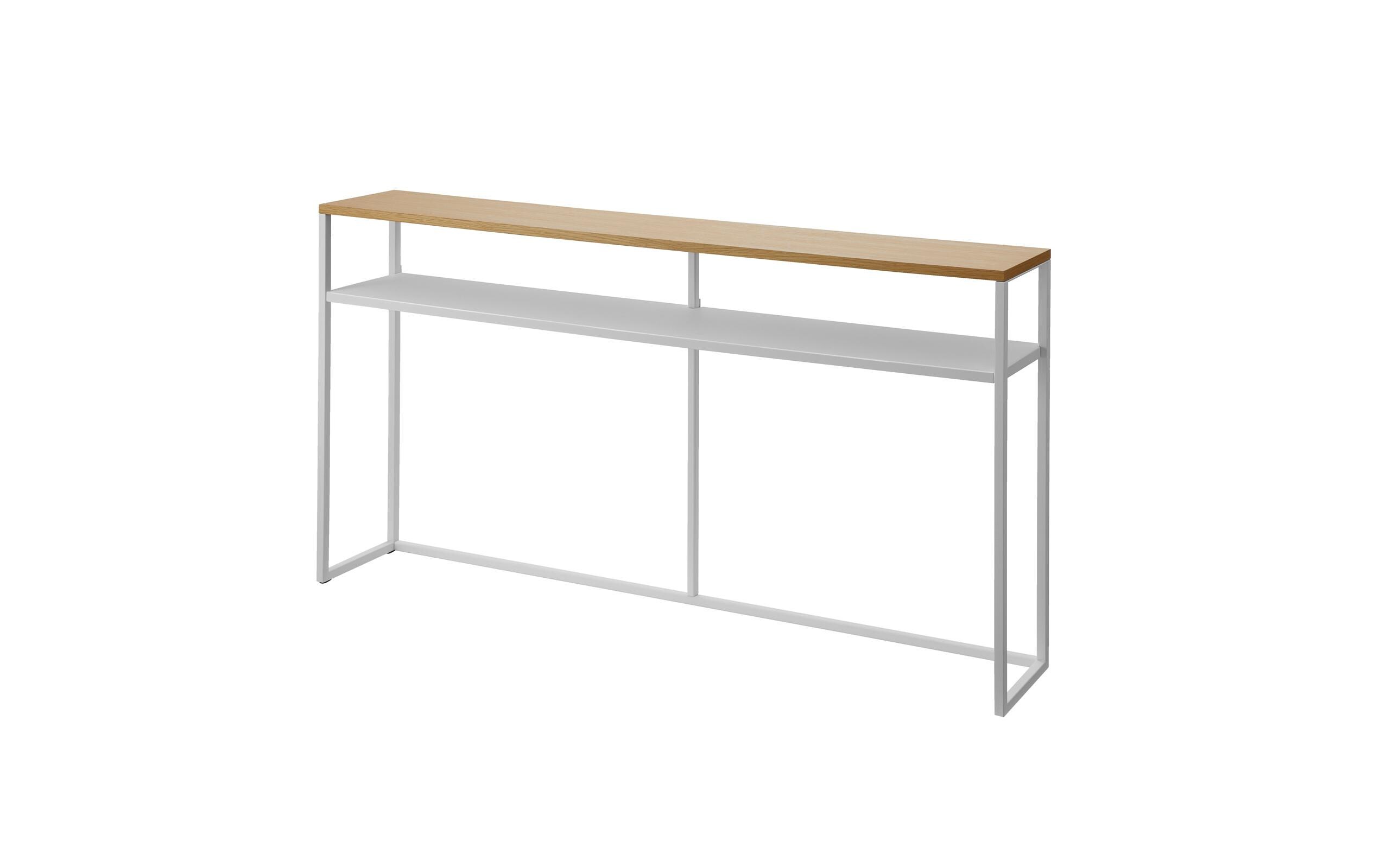 Konsolentisch TOWER 126 x 65 cm, Weiss<br>Konsolentisch mit Regal