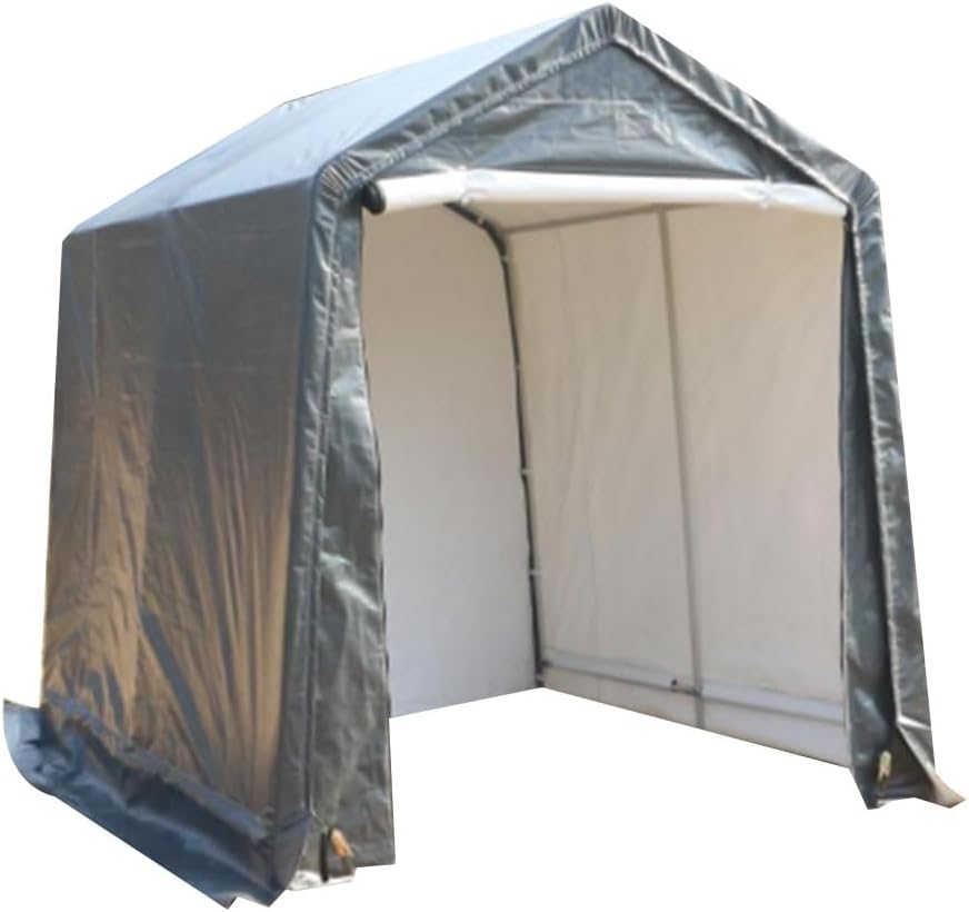 Zeltgarage Garagenzelt 3x1.8x2M, Carport Garagenzelt Winterfest mit Roll-up-tür, Fahradgarage Fahrradschuppen Aufbewahrungsgarage Gerätezelt Gerätehaus für Bike, Motorrad