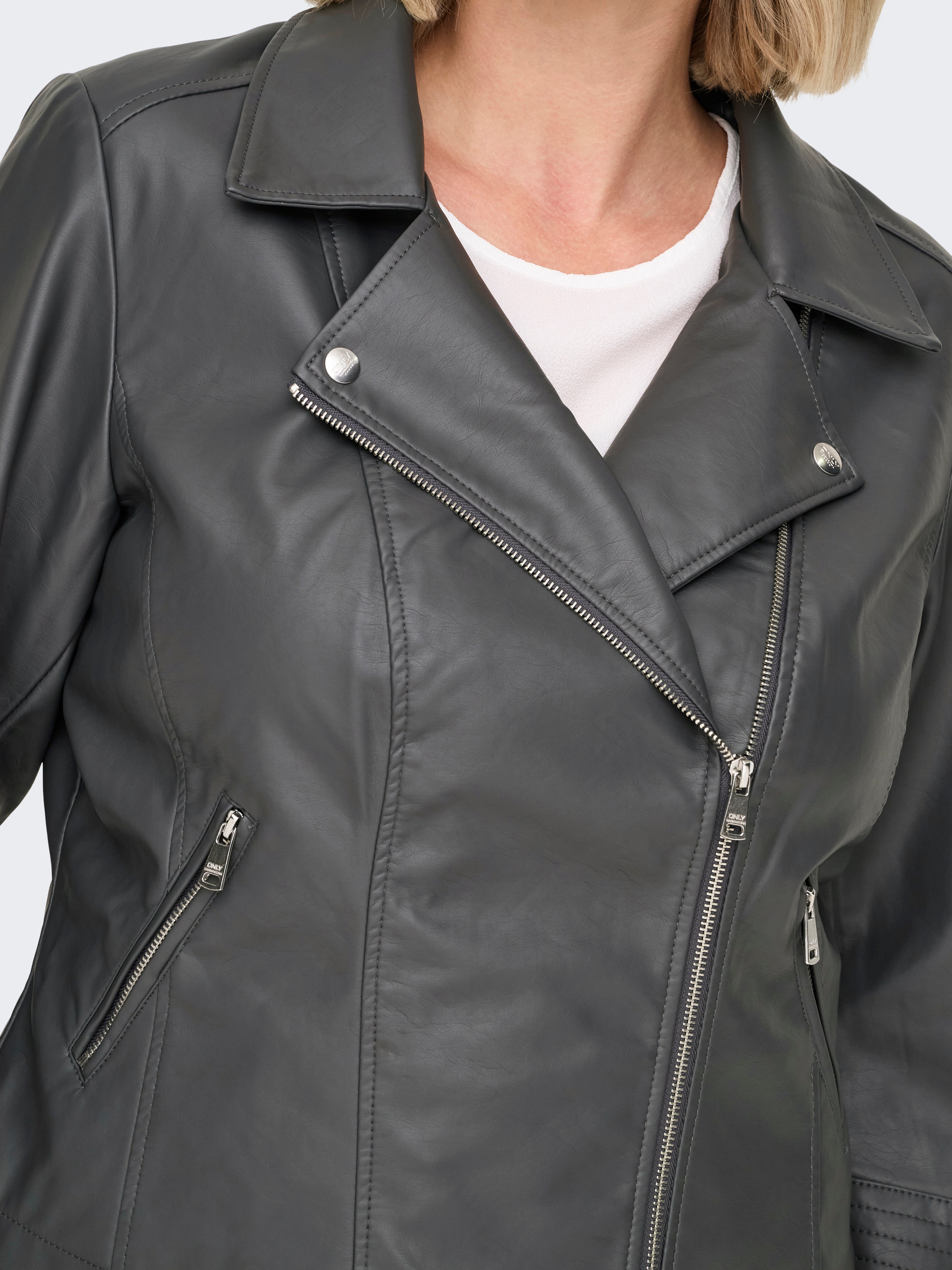 CAREMMY Bikerjacke in Lederoptik Magnet
