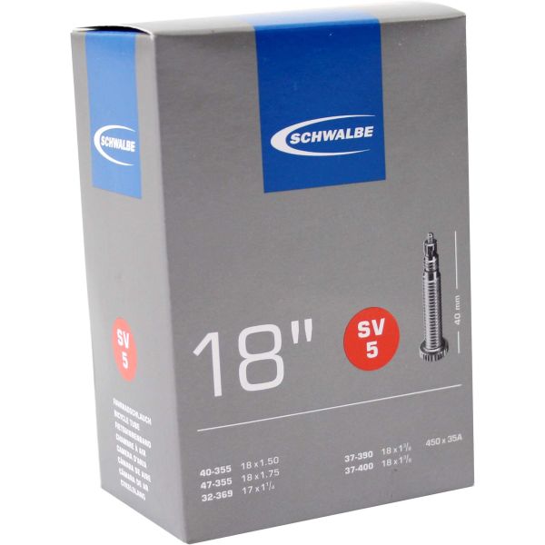 Schwalbe Cykelslange 18x1 1/4 - 1.75, Racerventil (SV5)