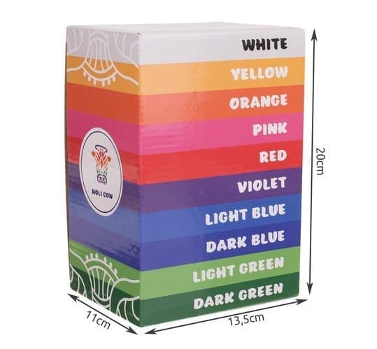 Holi Fargepulver / Festival Pulver - 10x100g