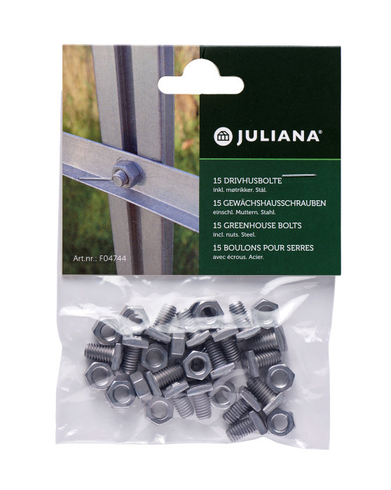 Juliana drivhusbolte 15 stk.