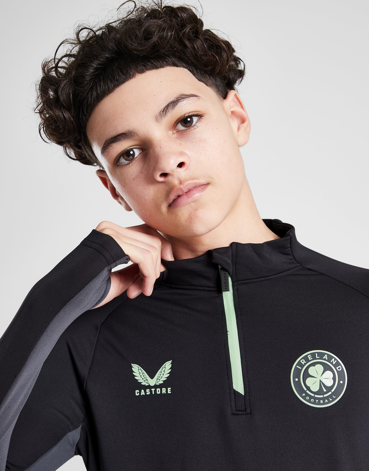 Castore Haut d'entraînement Zippé Irlande Junior