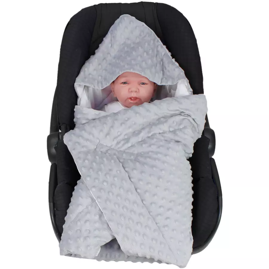 TupTam Baby Winter Einschlagdecke für Babyschale Wattiert rosa