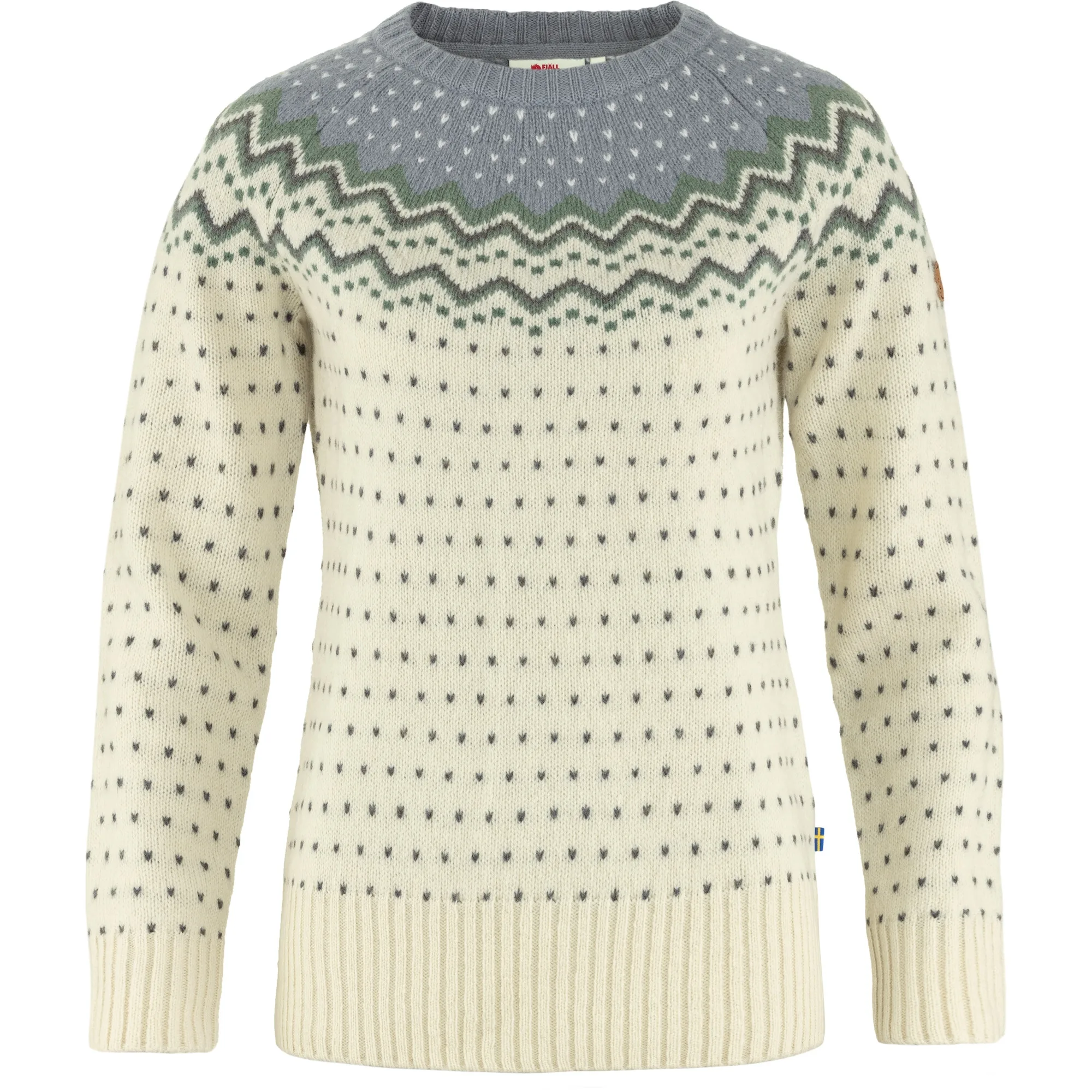 Fjällräven Women's Övik Knit Sweater Chalk White/Flint Grey