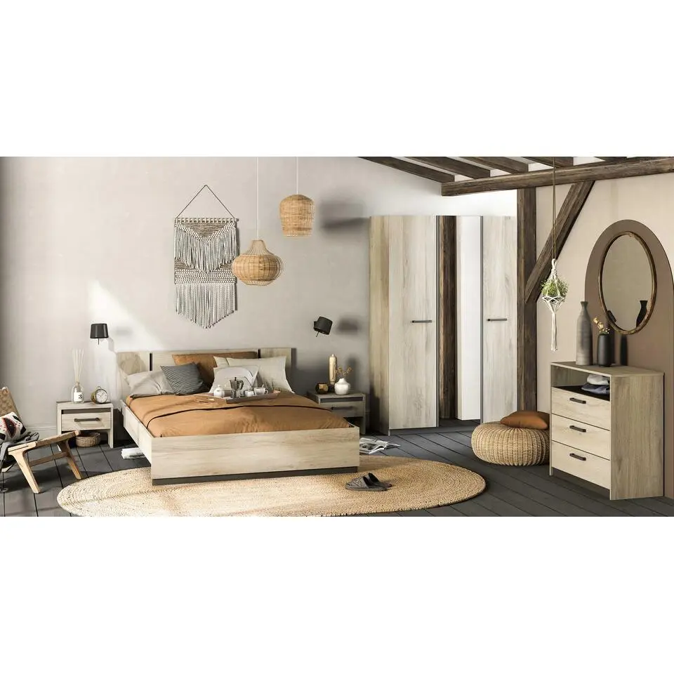 Bed Waylon 160 x 200 cm-Kronberg eik/Waterford eik