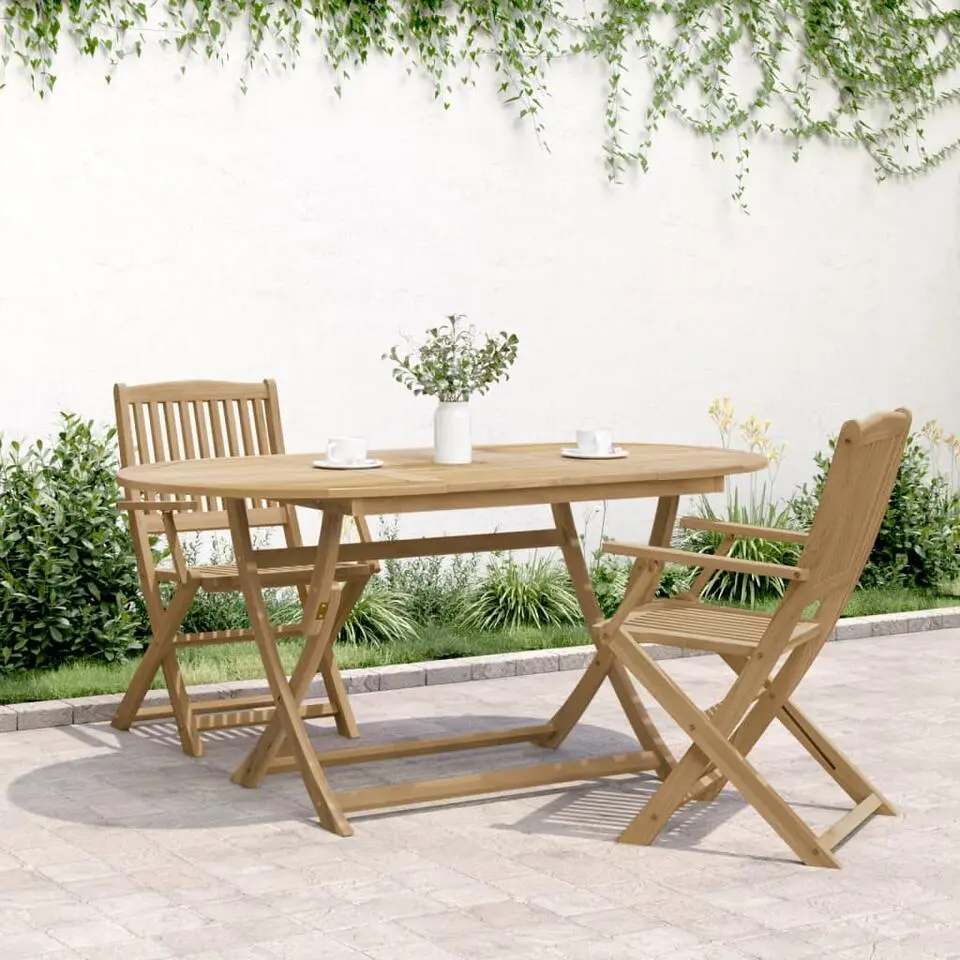 vidaXL - Tuintafel inklapbaar - Bruin - Acaciahout - 160 x 85 x 75 cm