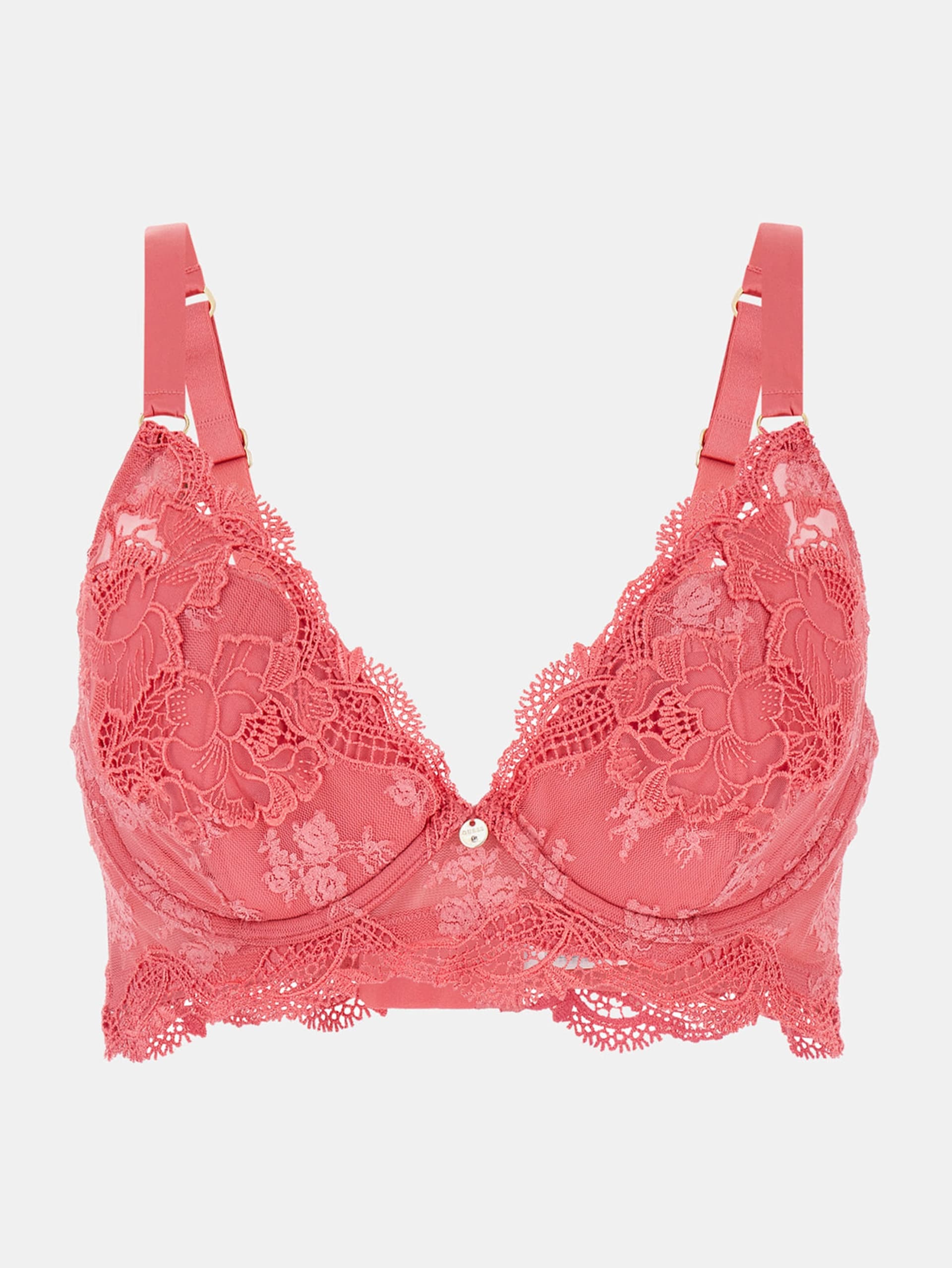 Sutiã Louise Floral Lace com Bojo e Alças no Pescoço
