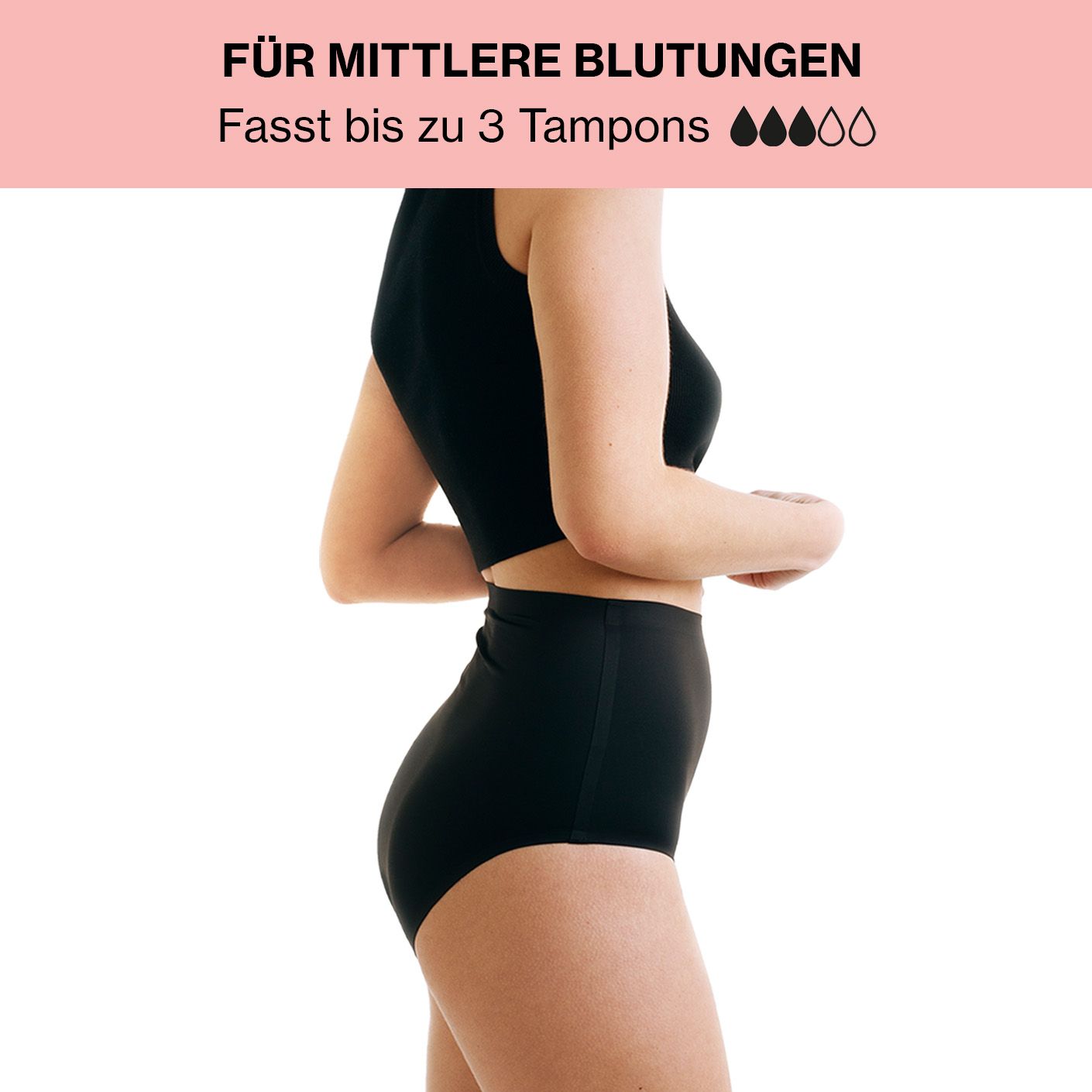 mymonthlys Periodenunterwäsche - 2er Set High Waist Periodenslip MARY mittel