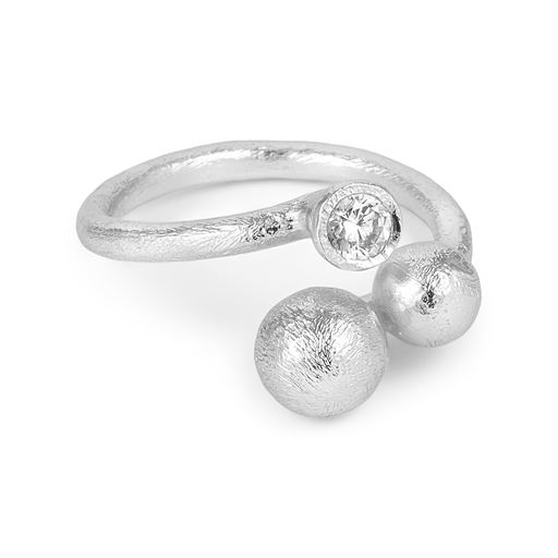 Pure By Nat Ring, Silver Plated, 17 mm
