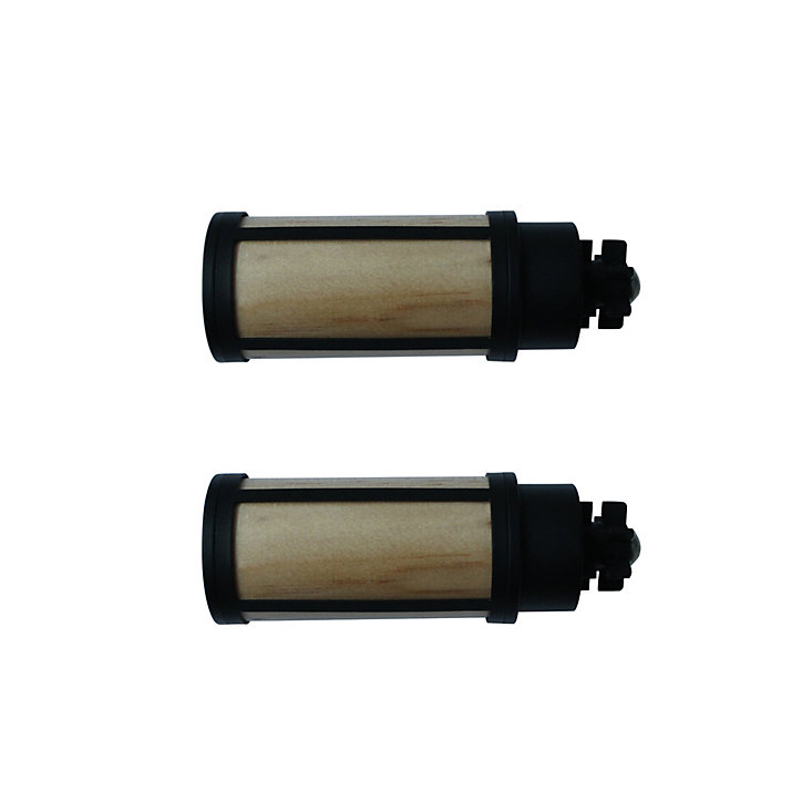 Embout barre à rideaux noir mat Araxos GoodHome L.10,9 x Ø28 cm