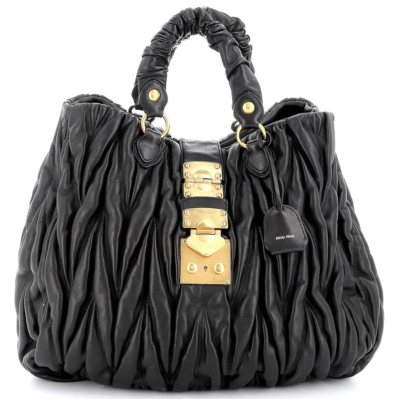 Miu miu Sac cabas en Cuir noir - Très bon état - Longueur 40 cm
