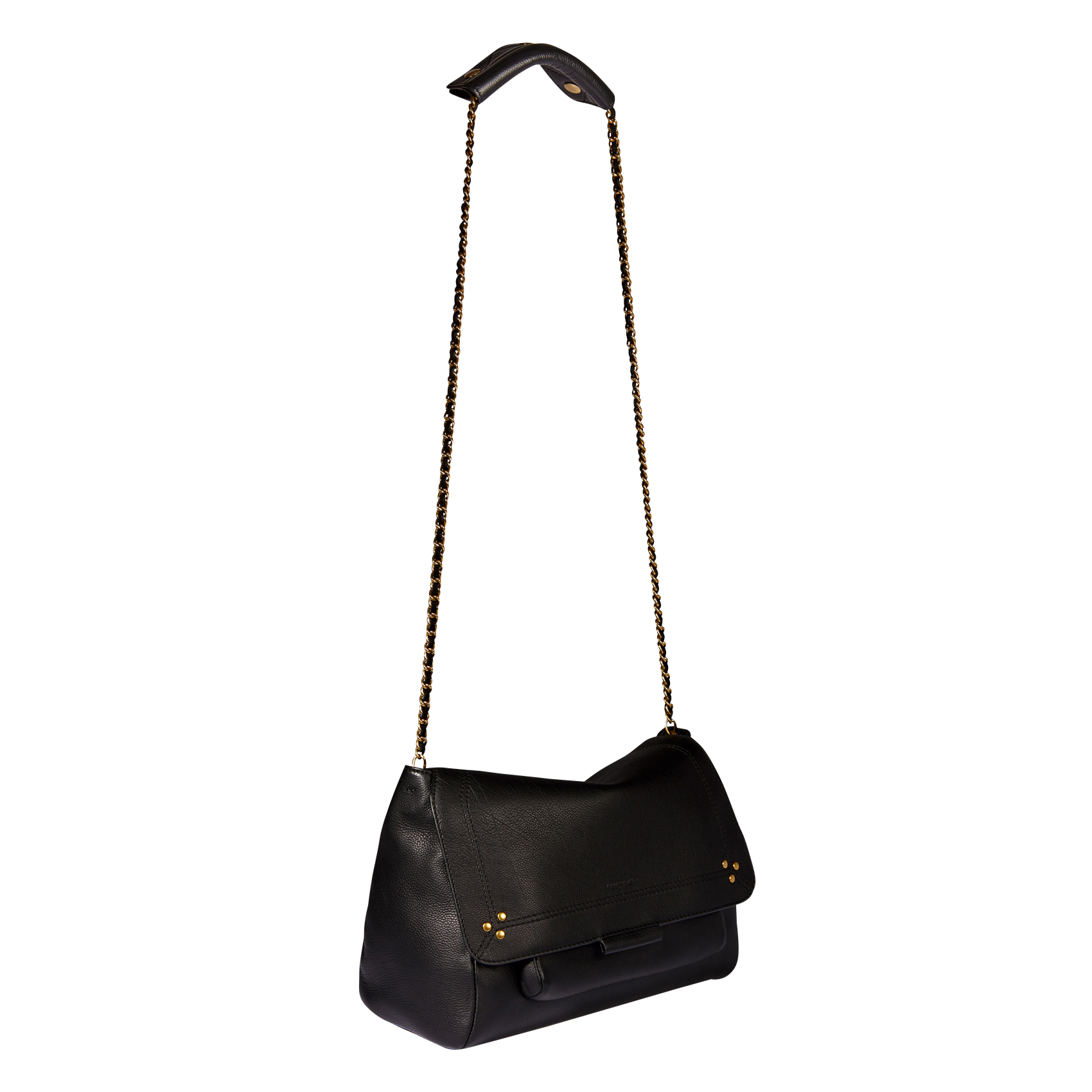 LULU L - Sac besace en cuir | Noir