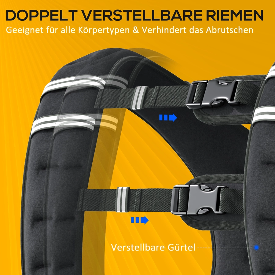 HOMCOM Gewichtsweste mit verstellfunktion schwarz