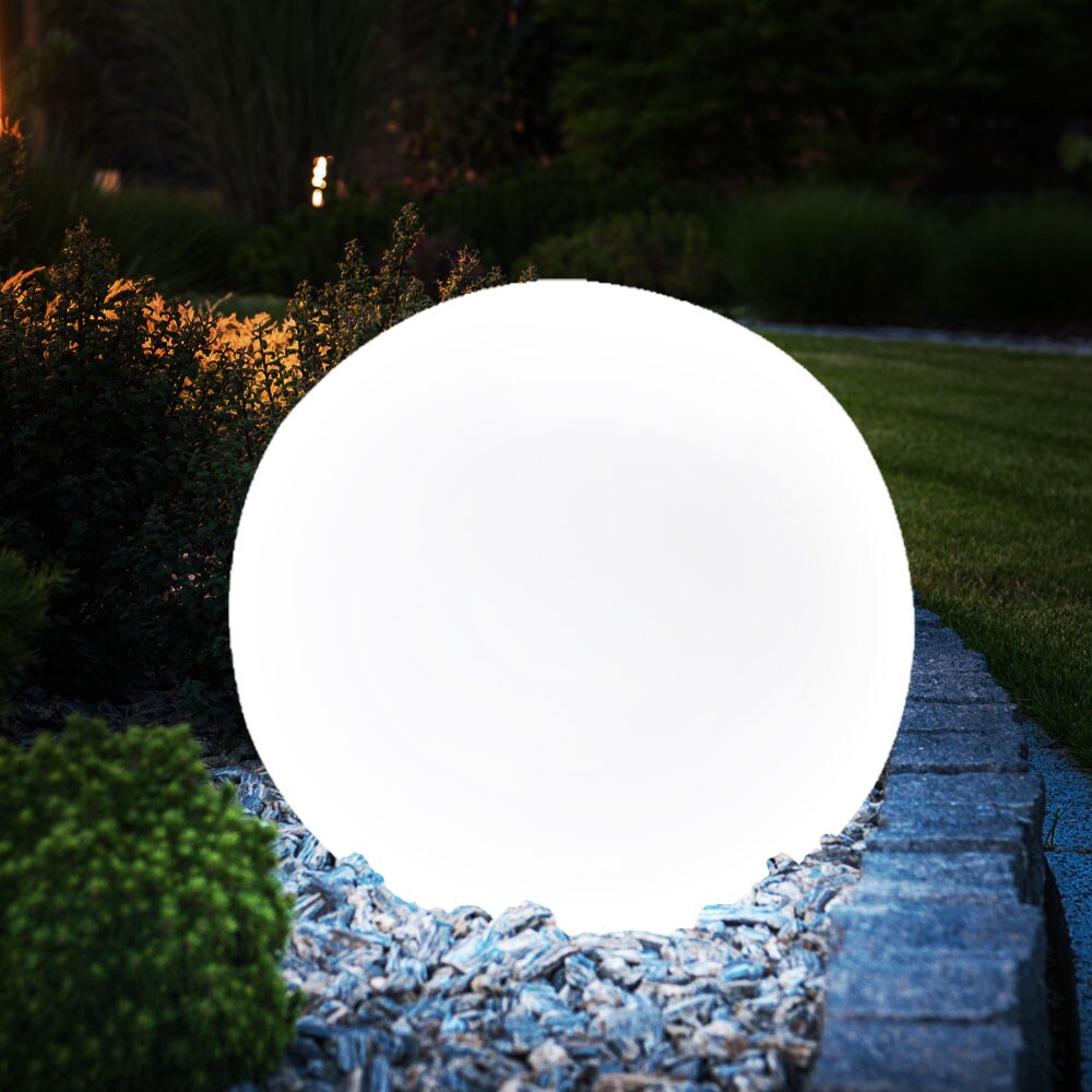 LED Solarleuchte, Kugel, weiß, D 30 cm