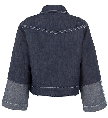 Emporio Armani Denimjakke - Cropped - Blå