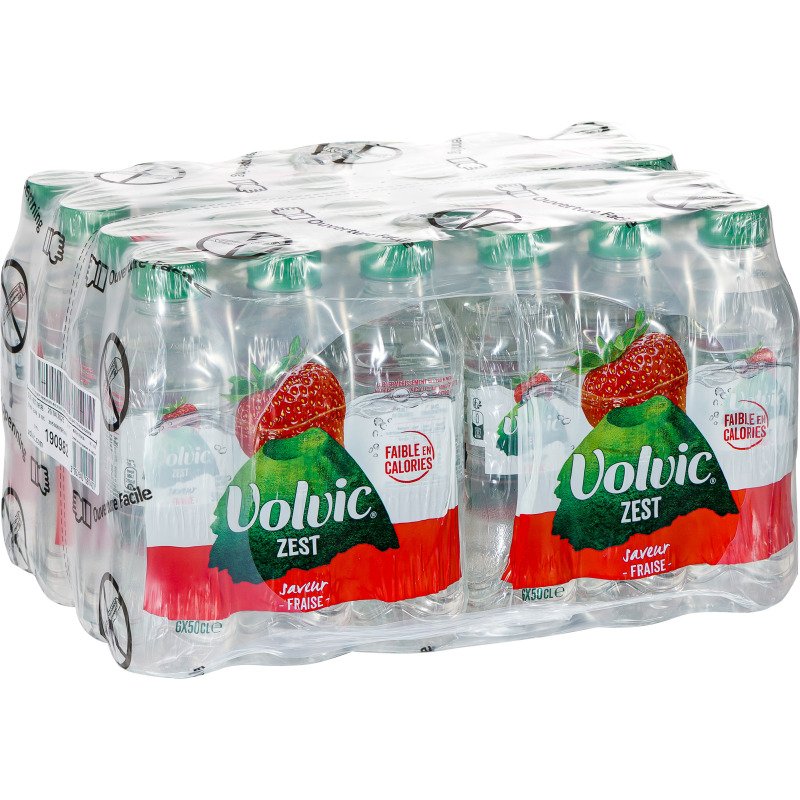 Eau Volvic Zest fraise 50 cl - 24 bouteilles