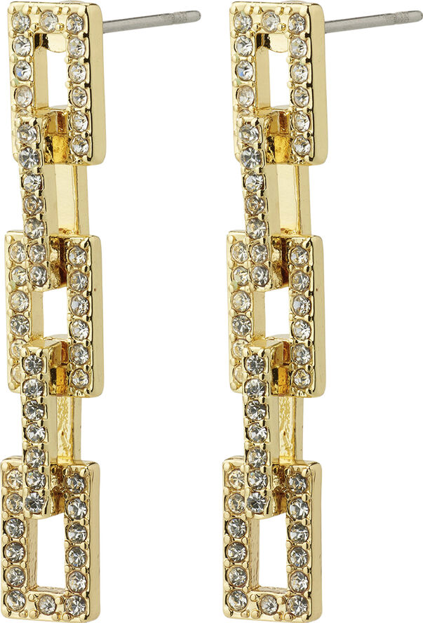 Pilgrim COBY recycled crystal earrings gold-plated Guld